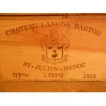 Chateau Langoa Barton, St Julien 2eme Cru 2000, 12 bottles in owc. Removed from the cellar of a