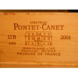 Chateau Pontet Canet, Pauillac 5eme Cru 2001, 12 bottles in owc. Removed from the cellar of a