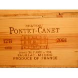 Chateau Pontet Canet, Pauillac 5eme Cru 2001, 12 bottles in owc. Removed from the cellar of a