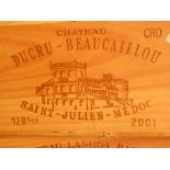 Chateau Ducru Beaucaillou 2001, St Julien 2eme Cru, 12 bottles in owc. Removed from the cellar of