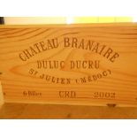 Chateau Branaire Ducru, St Julien 4eme Cru 2002, 12 bottles (in 2 six-bottle owc). Removed from