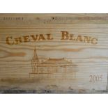 Chateau Cheval Blanc, St Emilion 1er Grand Cru Classe 2005, 12 bottles in owc. Removed from the