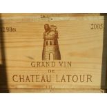 Chateau Latour, Pauillac 1er Cru 2005, 12 bottles in owc. Removed from the cellar of a local