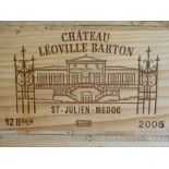 Chateau Leoville Barton, St Julien 2eme Cru 2005, 12 bottles in owc. Removed from the cellar of a