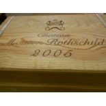 Chateau Mouton Rothschild, Pauillac 1er Cru 2005, 6 bottles in owc. Removed from the cellar of a