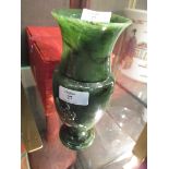 A spinach jade baluster vase bearing monogram and St Petersburg arms