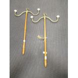 A pair of 19th century brass mounted wardrobe handles (2)