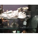 Liberty 'Tudric' bowl, four Gallia 'christople' beakers des. sug et mar; WMF inkwell candlestick,