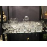 A collection of mixed glassware