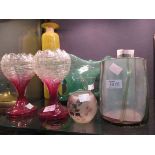 Austrian glass to include two Loetz bowls, a pair of Kralic vases, a vase possibly Loetz and three