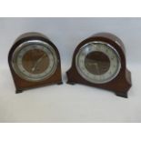 Two 1930s/1940s oak cased mantle clocks including a Smiths.