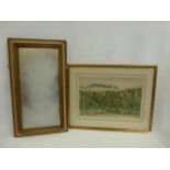 Ronald Dickenson country lane scene in pastel, signed in pencil lower right, and a wooden framed