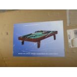 A boxed table top billiard / snooker table.