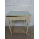 A 1950s formica topped folding clothes mangle, stamped Fleetway products.