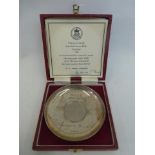 A limited edition cased Crown silver dish number 209. Issued to mark the centenary of the birth of