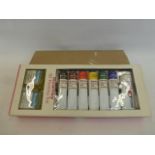 A boxed Rowney oil painting set, unused.