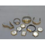 An assortment of wristwatches incuding Oris, TruTime, SEKONDA, and a 9ct gold EVERITE gentleman's