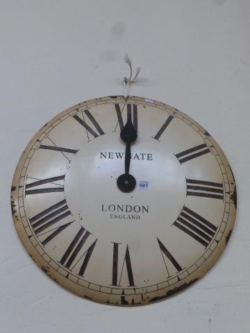 A contemporary battery operated wall clock marked Newgate, London England.