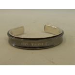 A N.Y. Tiffany & Co. 1837 silver and titanium cuff bangle stamped 1997 Tiffany & Co. 925.