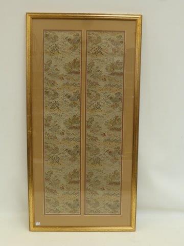 An early 20th Century Japanese sewn diptych of an obi.