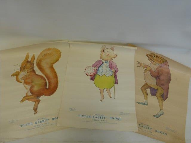 Three Beatrix Potter advertising posters.