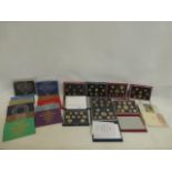 Six Royal Mint United Kingdom proofs coin collection sets 1983, 1984, 1988, 1989 and 1990, also a