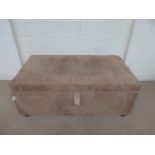 A draylon upholstered lidded ottoman of large proportions.