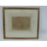 DAVID COX (1783-1859) - watercolour/wash study in gilt frame, 19.5 x 14.5cm