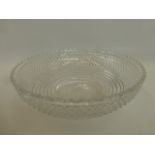 A Regency hobnail cut glass pedestal fruit bowl, possibly Irish.