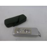 A leather cased Minox WETZLAR miniature pocket camera, complan 1:3,5 F=15mm.