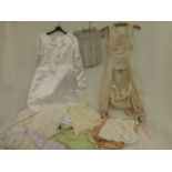 A selection of baby and children's wear, mostly 1940s and 1950s; also several lady's