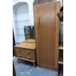 A G Plan style single wardrobe and a matching two drawer dressing table with swing mirror.