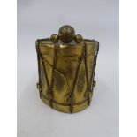 A Mechl & Bazun maker, London gilded lidded box in the form of a drum possibly an ik well.