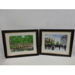 A pair of prints - Eton Boat Procession 11/850 and Eton Chambers 12/850 both by Denis Blandford,