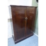 A mahogany gentleman's compactum with fitted interior.