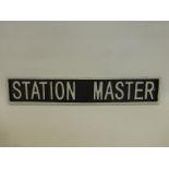 A cast metal Station Master wall plaque.