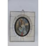 A very good quality oval portrait miniature of an 18th Century lady, possibly Lady Graham,