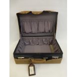 A Mappin and Webb Ltd, Sheffield and London silk lined lady's suitcase with fitted interior and