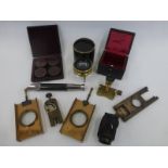 A good collection of assorted magnifying lenses including Ross of London, a cased J. Casartelli &
