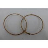 Two 9ct gold bangles, weight 5.4g.