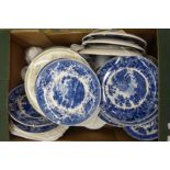 A box of collector's plates - Wedgwood, Shelley, Royal Doulton etc.