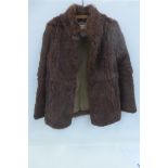 A Daphmond fur jacket, size 12.