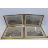 AFTER HENRY ALKEN - a set of four 19th Century coloured hunting prints published 1828 by S. & J.