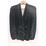 A Turnbull & Asser of Jermyn Street, London, green velvet gentleman's jacket, with an ivory