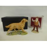 A Border Fine Arts figure of a retriever and a Royal Albert figurine of Mr McGregor.