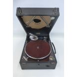 A Columbia No. 112A portable table top windup gramophone, in good condition.