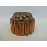 A Victorian copper jelly mould (unmarked).