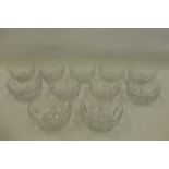 A collection of Thomas Webb and other crystal rinsers/finger bowls.