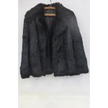 A rabbit fur jacket made in Hong Kong.