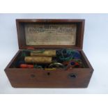 A Victorian mahogany cased Magneto Electric Machine for nervous and other diseases.
